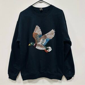 Duck hunting sweatshirt! Glitter sequin mallard duck sweater size medium